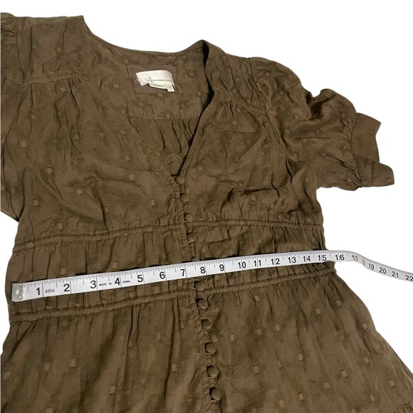 Anthropologie BOHO Tiered&True brown Maxi Dress SZ M cottagecore  prairie - Picture 13 of 16
